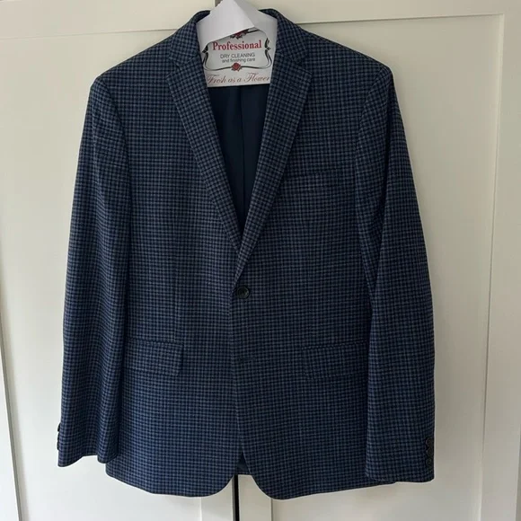 Men/boy jacket Lauren by Ralph Lauren blue & black 34R Newly drycleaned worn 2 - Picture 3 of 6